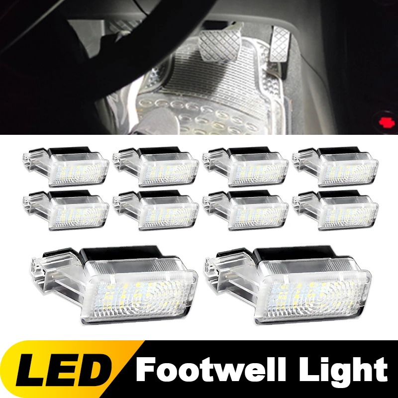 10PCS  LED Car Light Bulbs Trunk Door Puddle Light For Acura MDX 2007-up RLX 2014-up TL 2009-up Replacement LED Interior Lamp