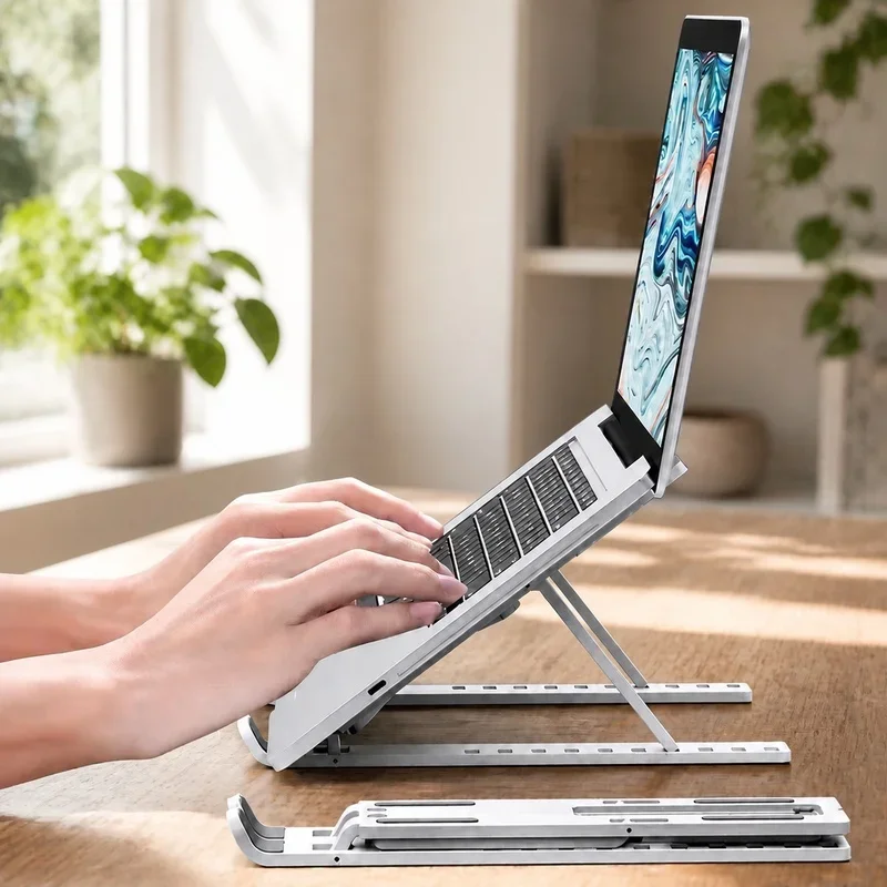 Foldable Tablet Stand Holder Non-Slip 6 Level Adjustable Laptop Stand Compatible For Pad PC Laptop Tablet