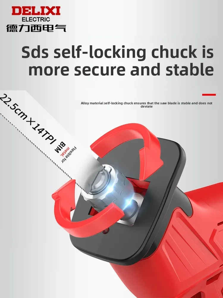 110V/220V Brushless Lithium Powered Saber Saw Handheld Electric Wood Cutting Tool for Home Use