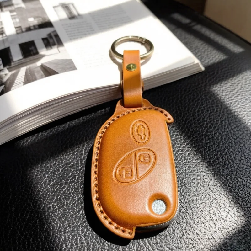 Handmade for Maserati Quattroporte Ghibli Levante GranTurismo GranCabrio Flip Folding Car Key Cover Case Fob 3 Button Keyring