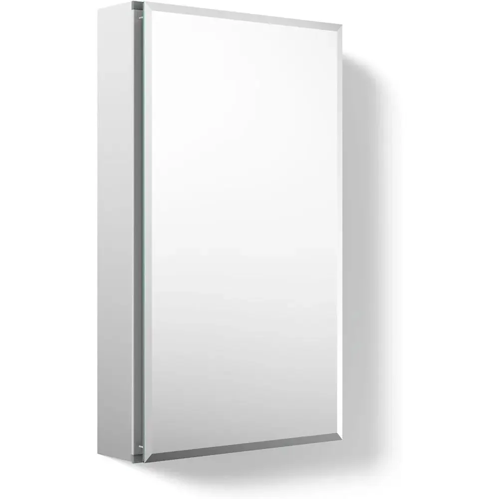 CB-CLC1526S elBathroom Mirror Medicine Cabinet, Single Door, Recular Beveled Edg, Bathroom Cabinet Mirror, Adjustable Shelves, 1