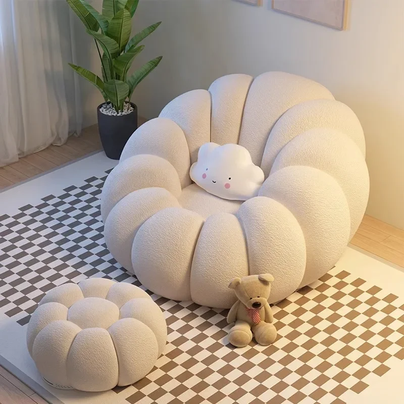 Lazy Sofa Reclining Sleeping Bedroom Single Pumpkin Small Sofa Living Room Reclining Chair Tatami