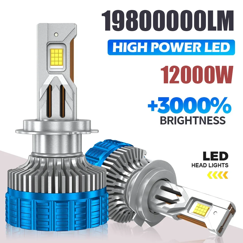 H7 LED Headlight Bulb 12000W H7 H4 Canbus H1 H11 9005 HB3 9006 HB4 9012 9007 H13 9008 19800000LM Auto Led Headlamp Light