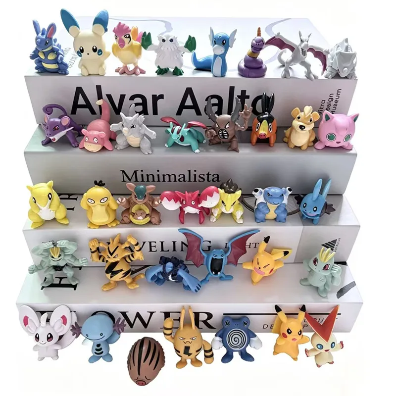 24-72 Stück Pokemon Anime-Figuren Pikachu Actionfiguren 4-6cm Cartoon Mini Haustier Dekorative Sammlermodelle Puppen Spielzeug Geschenk – Detail 2