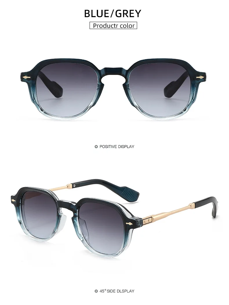 2025 Neue Farbverlauf-Sonnenbrille Unisex Mode Retro UV-Schutz Brillen Vielseitige Outdoor-Eyewear – Detail 19