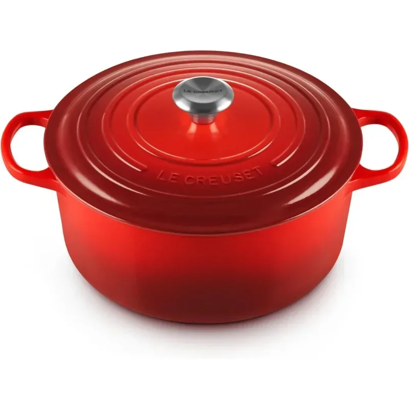 

For Le Creuset Enameled Cast Iron Signature Round Dutch Oven, 7.25 qt., Cerise