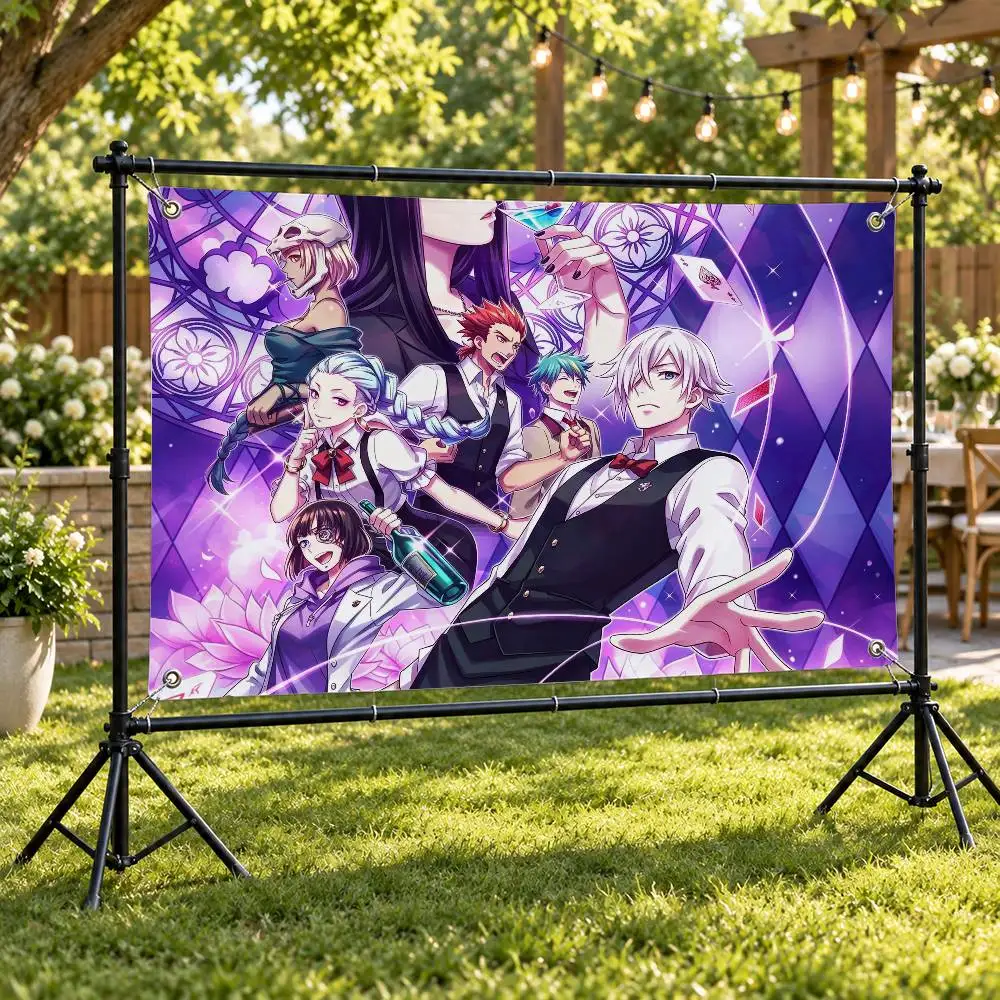Anime Death Parade Aesthetic Wall Tapestry Flag Printed Wall Hanging Living Room Party Outdoor Decor
