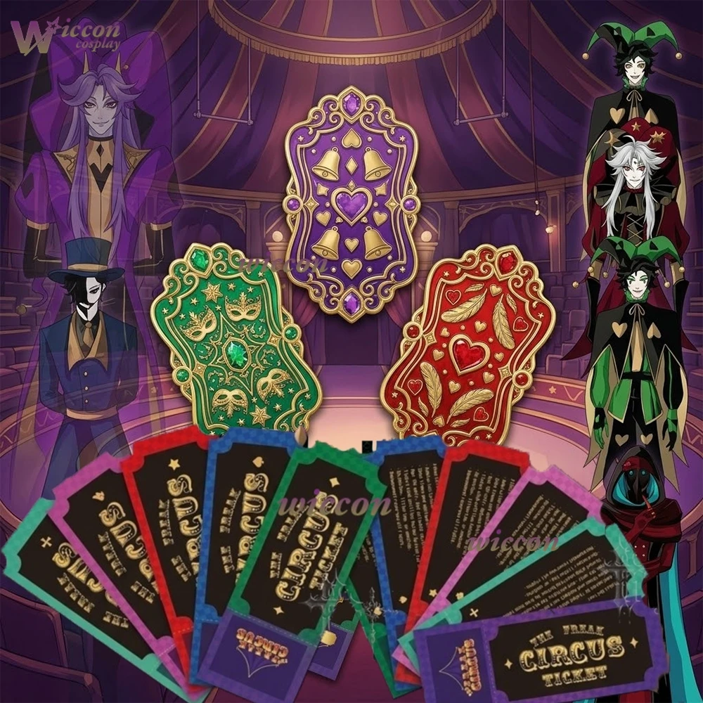 

Cos C COS Original Fanwork The Freak Circus New version Full Cast Circus Ticket Collectible Anime Game Card Role Play Carnival