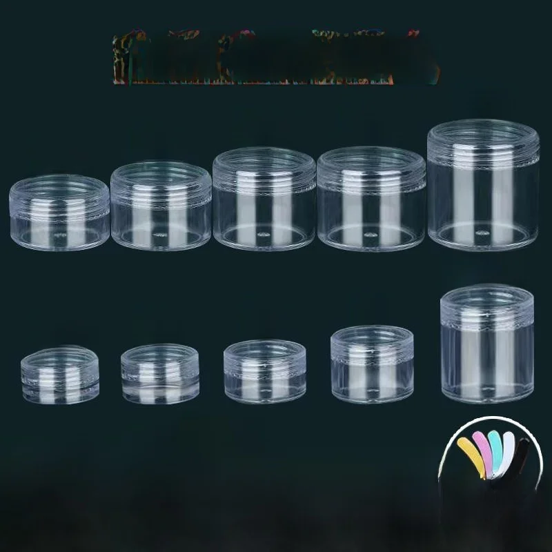 

Прозрачная пластиковая бутылка с крышкой, баночка для образцов, тюбик для помады, круглый пустой флакон для домашнего хранения, для маникюра и нейл-арта