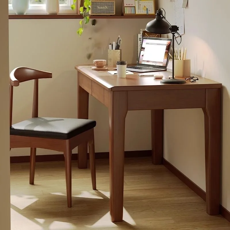 

All solid wood books, home office, bedroom adult, desktop computer desk, simple and modern, student writing