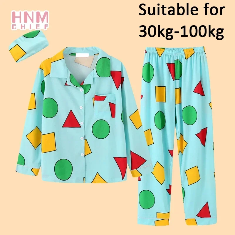 Cosdea pijama coreano schin chan fofo casa casal pijama casual estampa de desenho animado conjunto de 2 peças outono inverno quente manga longa sinchan