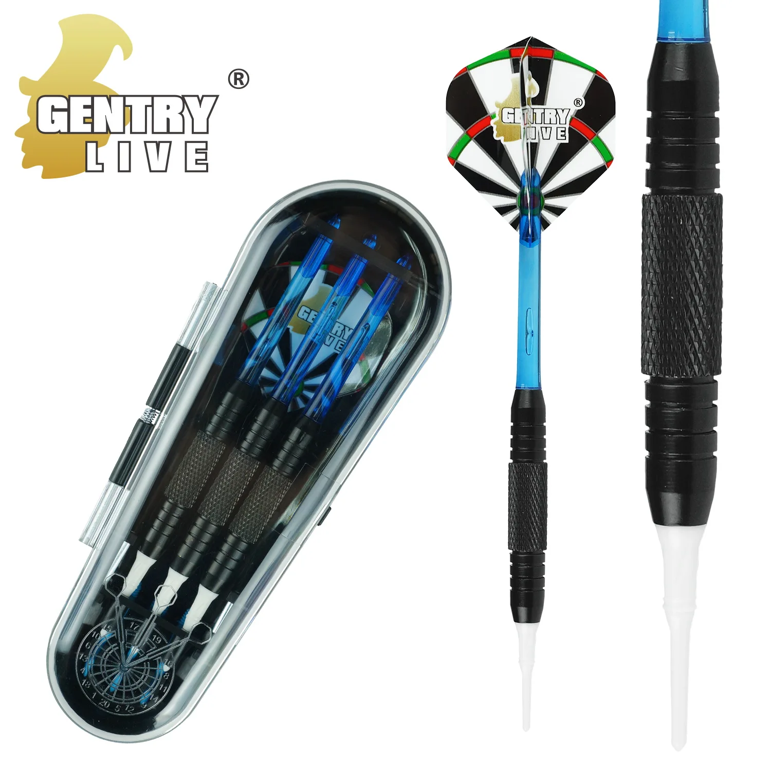 GENTRY LIVE Soft Darts 18g 80% Tungsten  Darts Set of 3 Match Training New Copper Darts