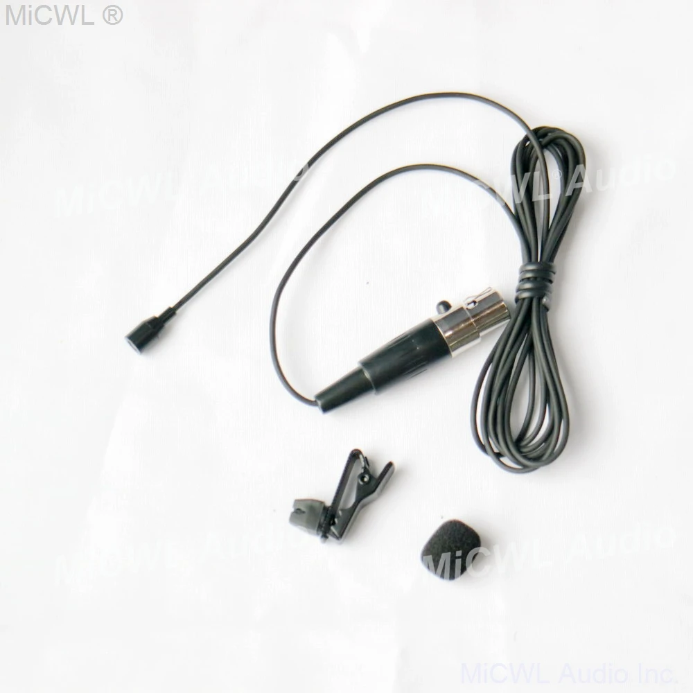 XLR 4Pin Mini Clip-On Lavalier Microphone For Shure ULXD SLXD QLXD with Clip Protective Bag