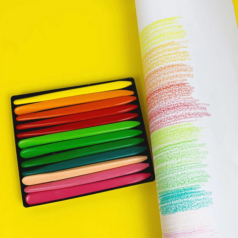 Crayons de coloriage triangulaires effaçables, 12 couleurs, sans danger pour les enfants et les étudiants, ensemble de 12 pièces