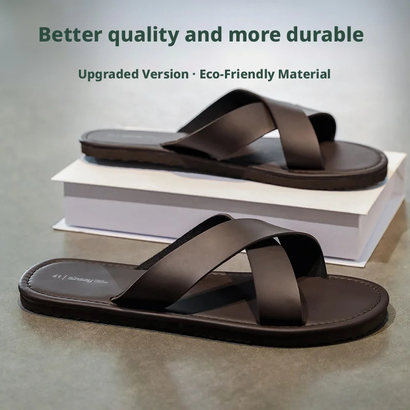 

Men's Spring/Autumn New Style Non-Slip Casual Sandals & Beach Slippers, Solid Color, Suitable for Outdoor Wear, Trendy and Fashi