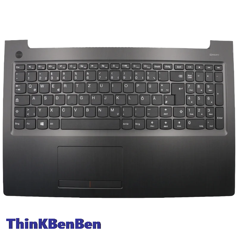 DE German Black Keyboard Upper Case Palmrest Shell Cover For Lenovo Ideapad 510 15 310 15 15IKB 15ISK 15IAP 15ABR 5CB0L35826