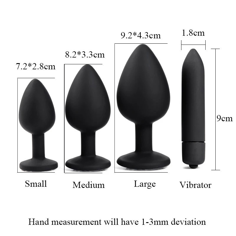 2023 New Silicone Butt Plug Anal Plugs Unisex Sex Stopper 3 Different Size Adult Toys for Men/Women Anal Trainer For Couples