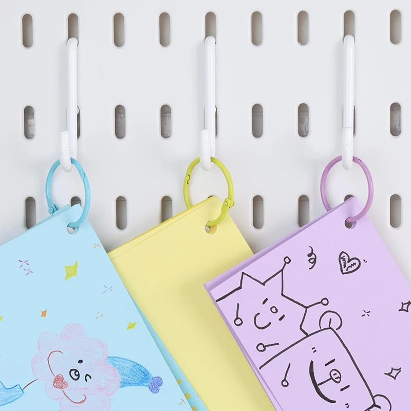 Colorful Loose Leaf Binder Rings Metal Book Rings Paper Rings For Index Cards Notebook Keychain Key Ring For Office Use