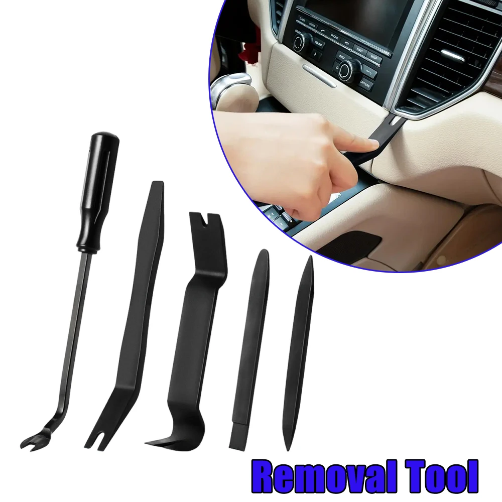 Car Trim Removal Tool Set Pry Bar Door Panel Clip Remover Nail Puller Auto Disassembly Tool Plastic Non Marring Fast Work  Auto