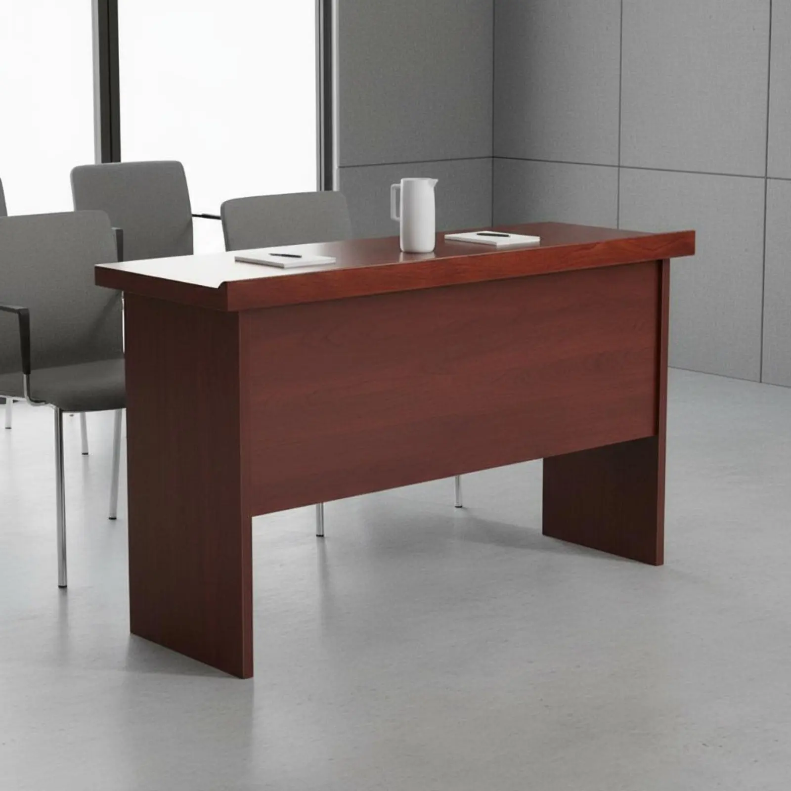 2 Person Training Desk Sturdy and Long-Lasting Wooden Meeting Table 2 Person Desk Spacious Desktop Double Workstation