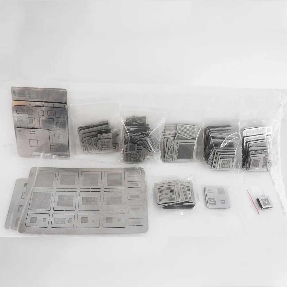 219/ 433/ 640/ 810pcs Model BGA Reballing Stencil Kit Direct Heating Reballing Station /810 Pcs BGA Stencils BGA Rework Station