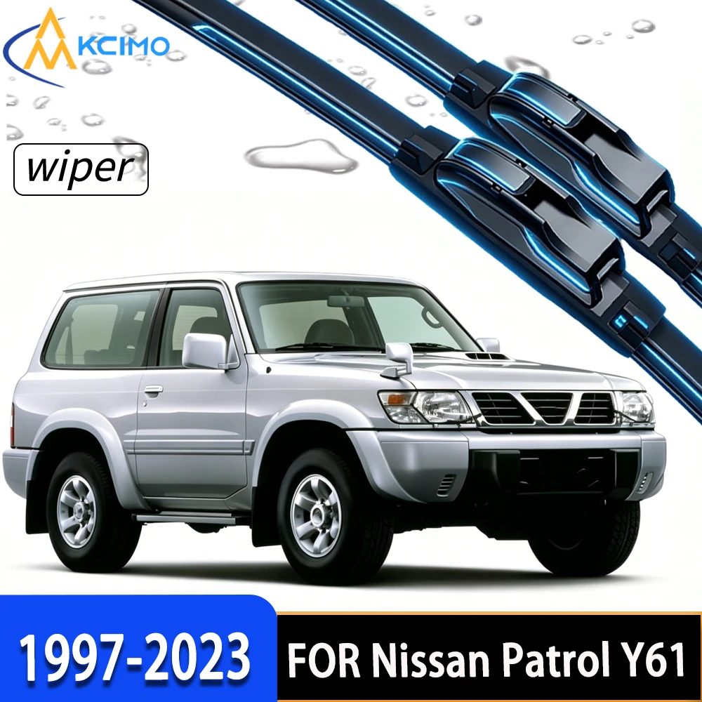 

2Pcs Front Windshield Wiper Blades For Nissan Patrol Y61 1997-2023 High-Density Rubber Stable Wiping Direct Replacement