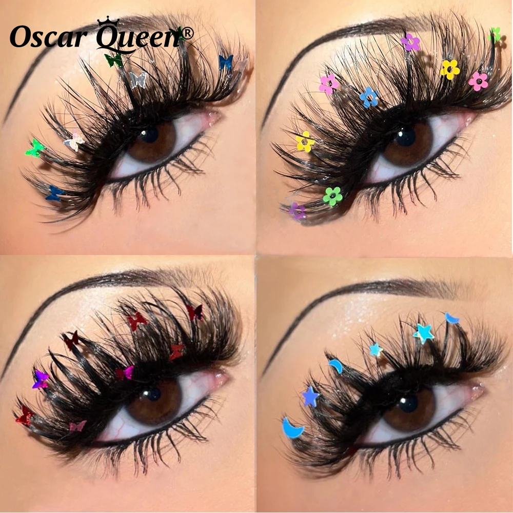 5/20/30 Pairs Mink Lashes With Butterflys Stars Flowers 5D Fake Eyelashes Extensions Bulk Wholesale 3D Faux Mink Eyelash Makeup