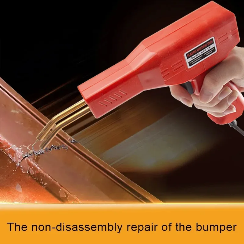 Plastic Welder Hot Nail Gun with 200-800 Nails for Car Bumper PVC Repair Garage Tool Kit Machine Welding