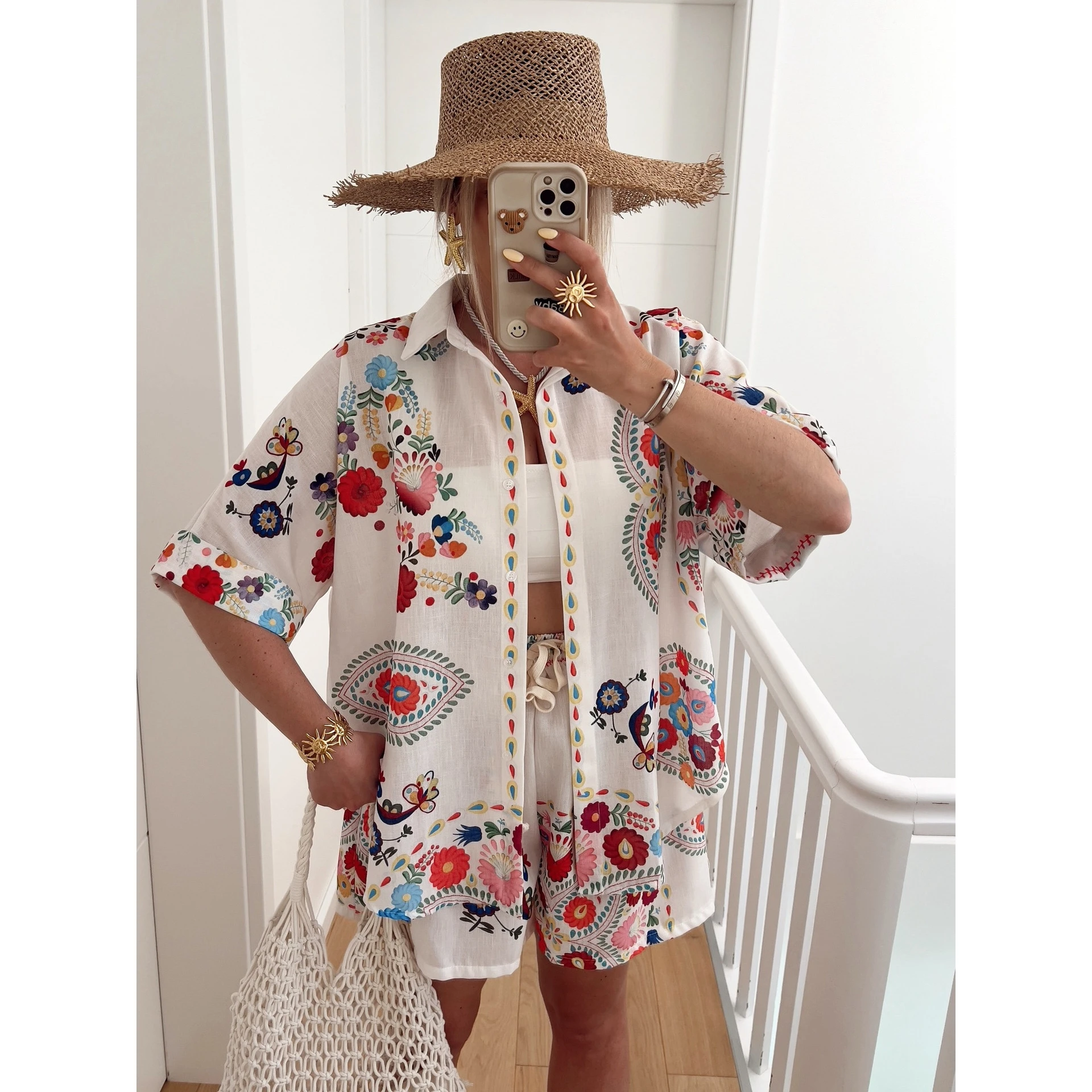 

N повседневный комплект из льна Faion, новый женский костюм Independent Station, трансграничный, 2021, брюки с высокой талией, пять четвертей, женский костюм