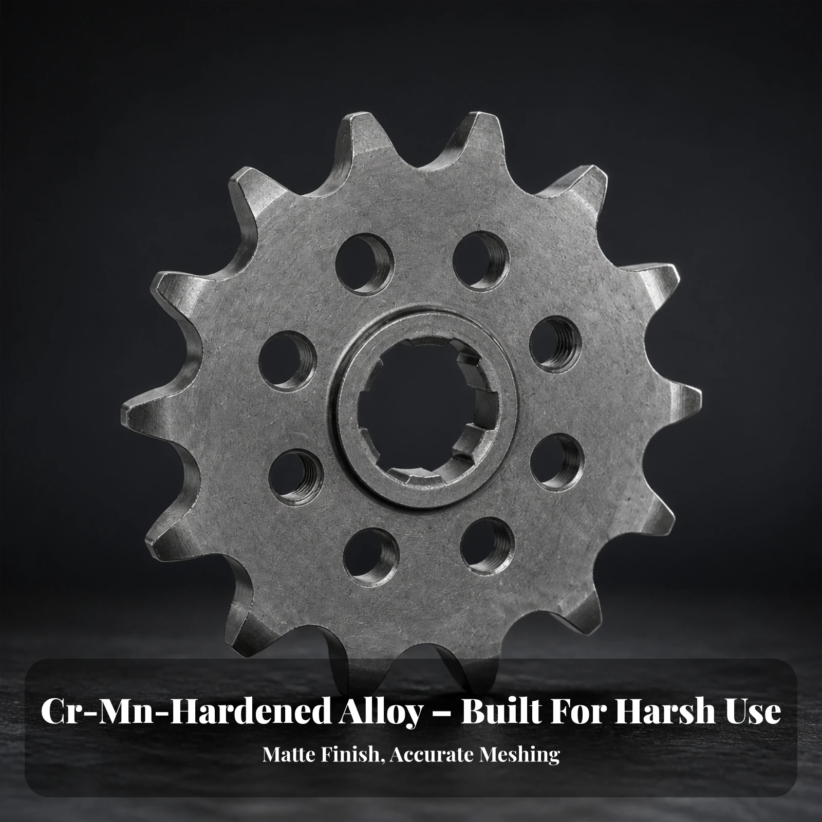 14T Front Sprocket High-Strength Motorcycle Sprocket with 14 Teeth Precision-Machined Hard-Wearing for Mechanics