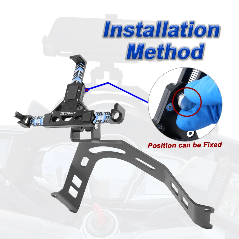 Motorcycle GPS Mount Navigation Bracket Adapter Phone Holder Bracket For FJR1300 2013-2021 2022 2023 2024 FJR 1300 For Yamaha