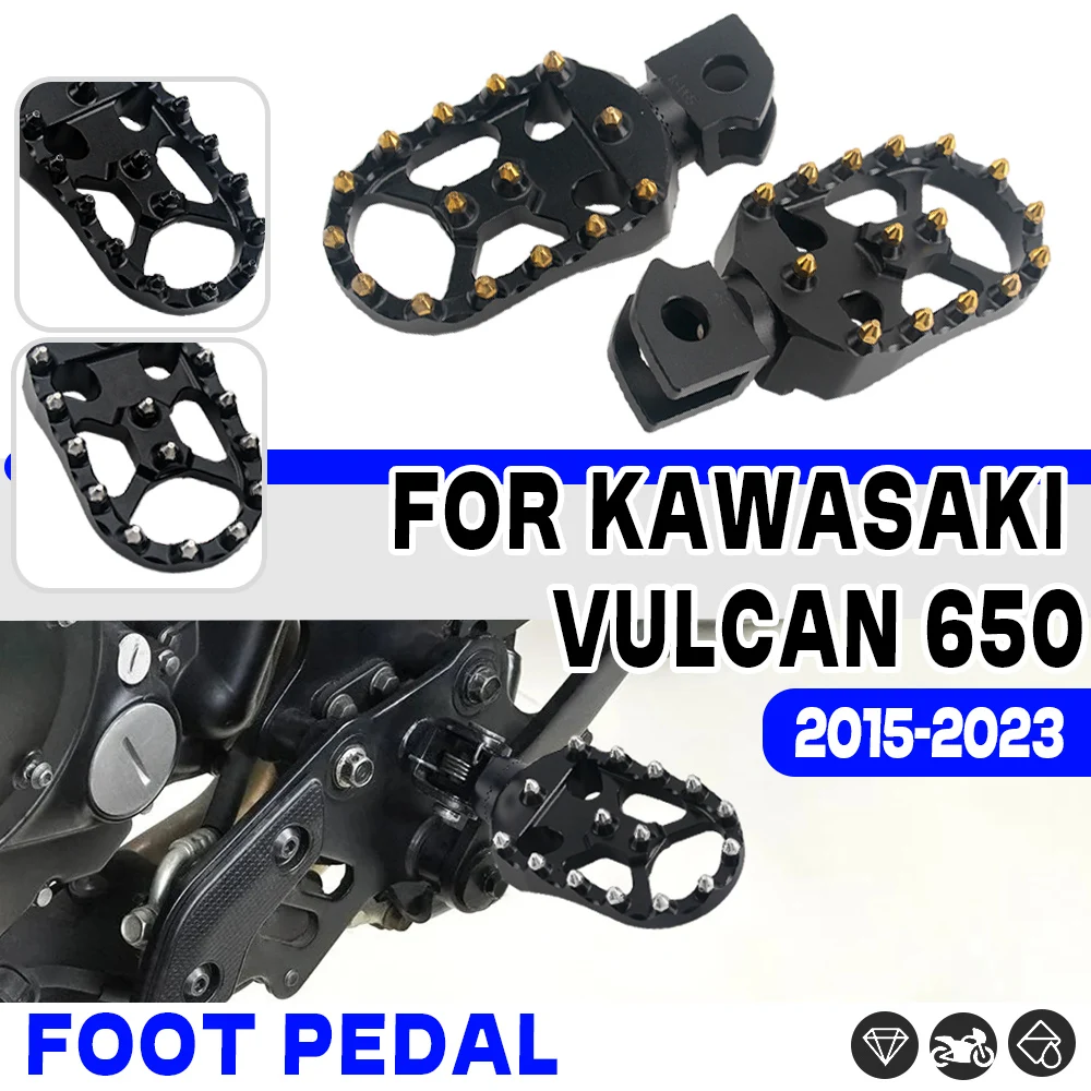 

Для Kawasaki Vulcan 650 VULCAN 650 2015-2023 передняя подставка для ног водителя мотоцикла с ЧПУ алюминиевые подножки кронштейн педали подножка