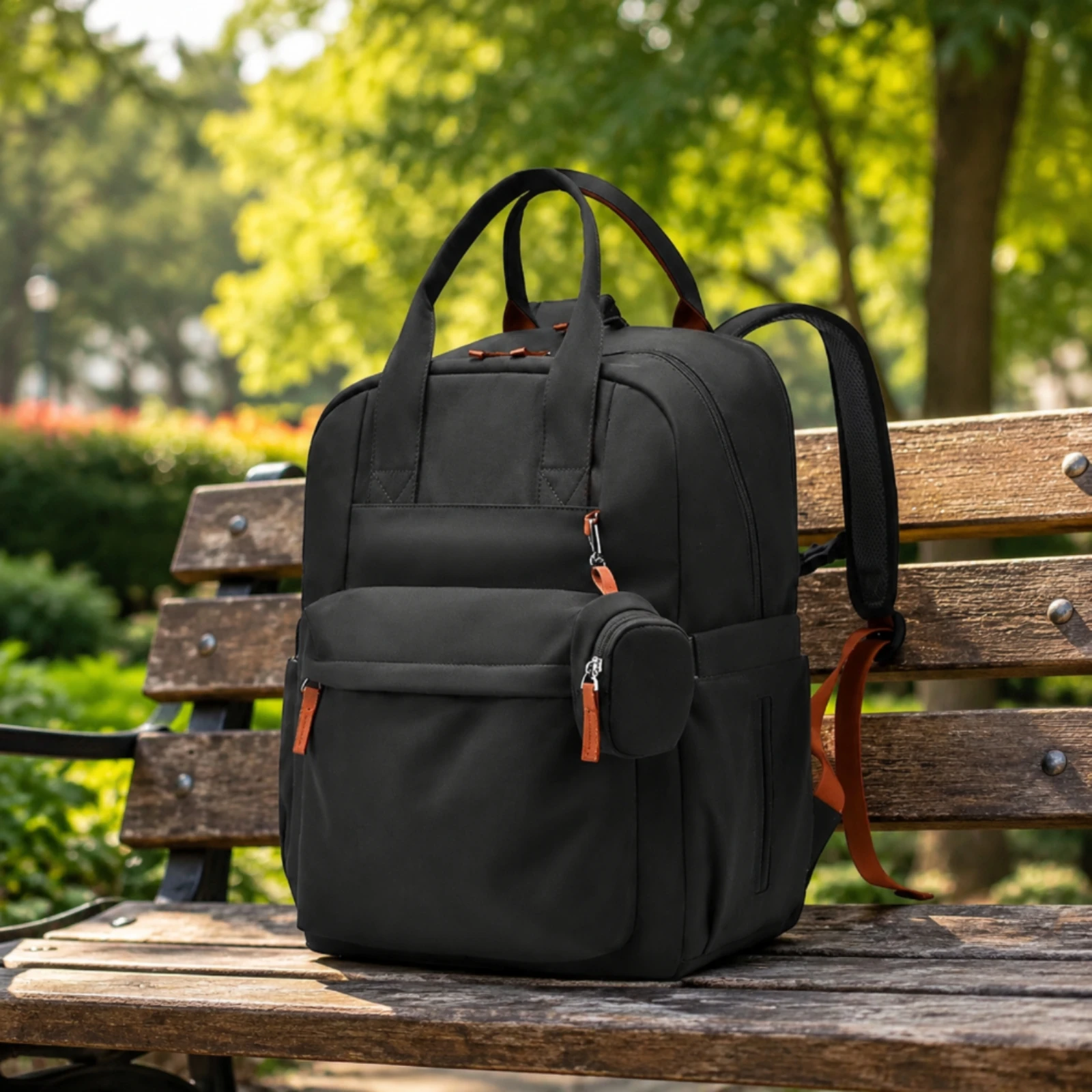 Diaper Bag Backpack Multi-Pocket Diaper Backpack Baby Bag Structured Versatile for Moms, Outings, Day Trips