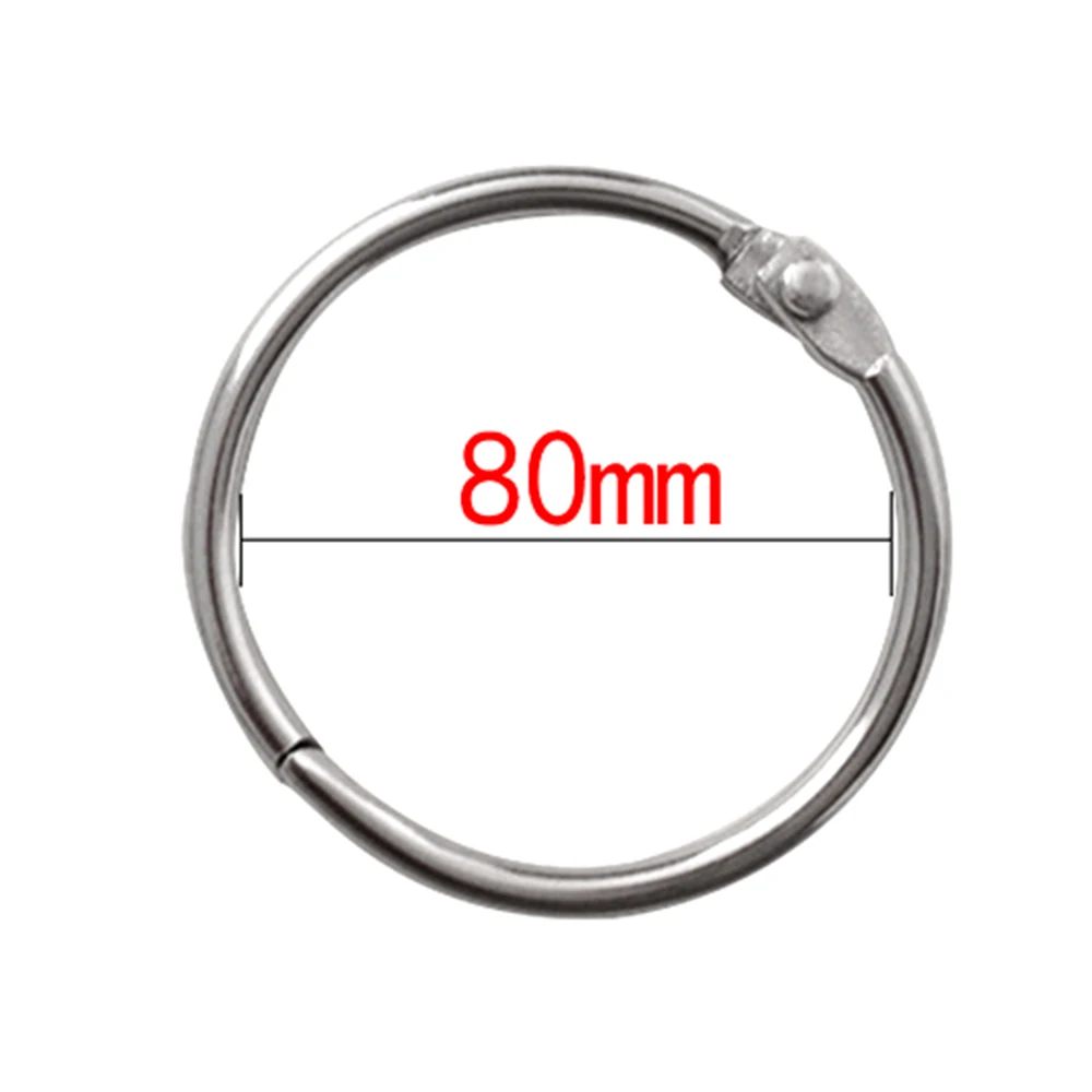 

High Quality DIY Albums Scrapbook Split Ring Loose-leaf Book Hoops Metal Ring Binder Hinged Rings Keychain Circle Book Binder