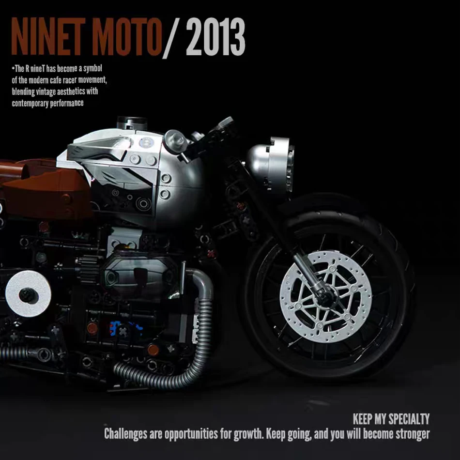 925Pcs MOCการวิเคราะห์R NineT Retroรถจักรยานยนต์อาคารบล็อกอิฐCity Speed Champion Racerมอเตอร์ไซด์โรงรถของเล่นเด็กของขวัญ