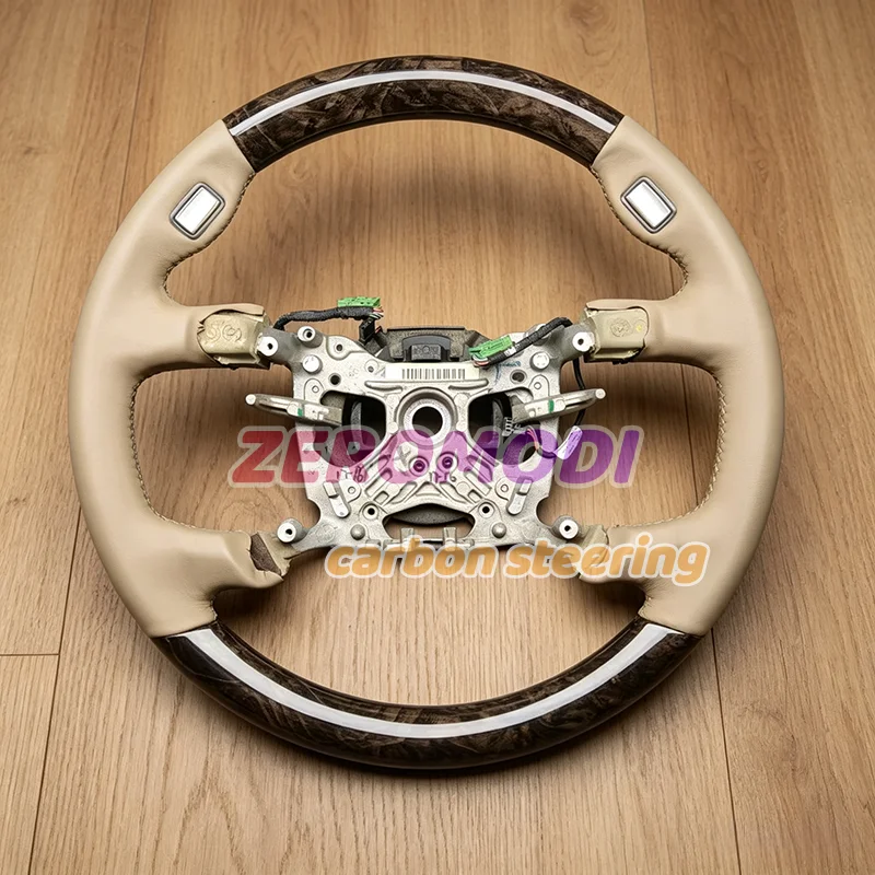 Wood Car Steering Wheel For BMW 760Li E66 2003 7 Series E65 Auto Interior Modification Replacement Parts