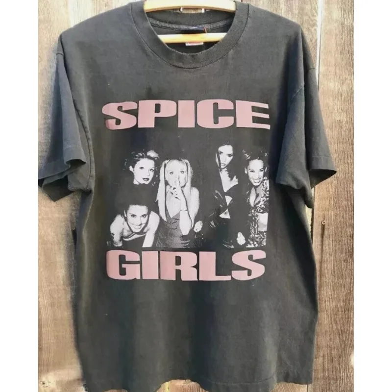 Camiseta de la banda Spice Girls, regalo de las Spice Girls para fanáticos, camiseta unisex de color carbón