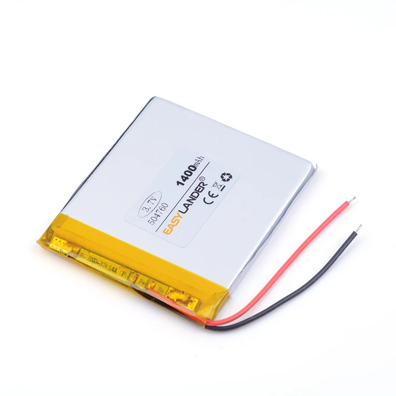 3,7 В 1400 мАч 504760   Литий-ионная литий-полимерная аккумуляторная батарея для Mp3 MP4 MP5 GPS PSP Vedio Игровые игрушки