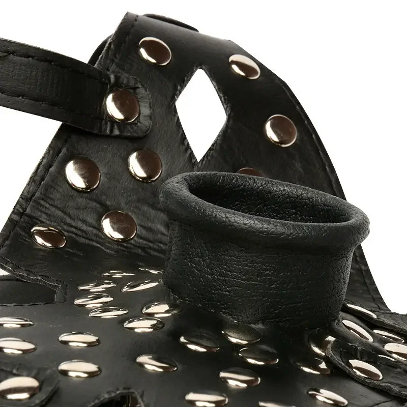 섹스 가죽 오픈 입 개그 구강 엉덩이 플러그 페티쉬 칼라 슬레이브 Bdsm 속박 하네스 마스크 후드 성인 용품 커플을위한 섹스 토이