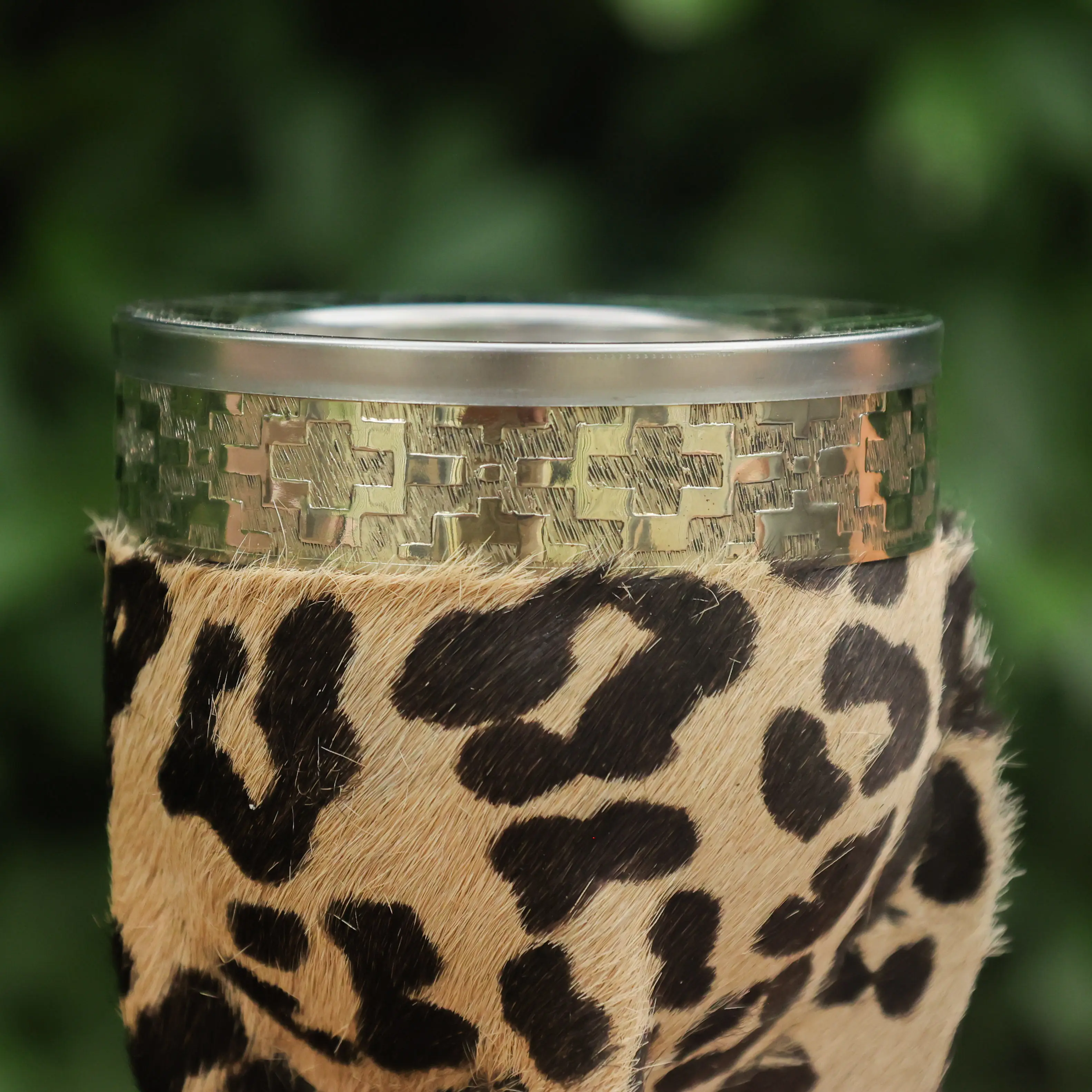 Teacup emperor cowhide (with hair) gourd liner