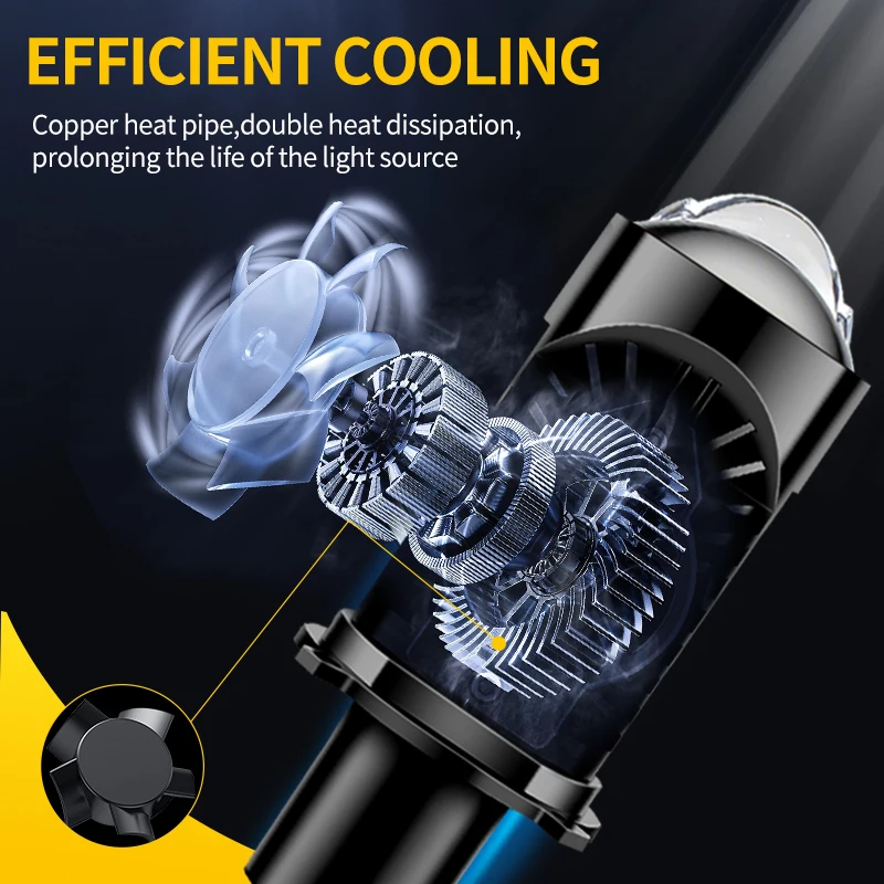 For Yamaha FZ6N Motorcycle H4 LED Lens Headlight Retrofit Accessories High Low Beam Cafe Racer Enduro HS1 9003 Moto Front Bulbs