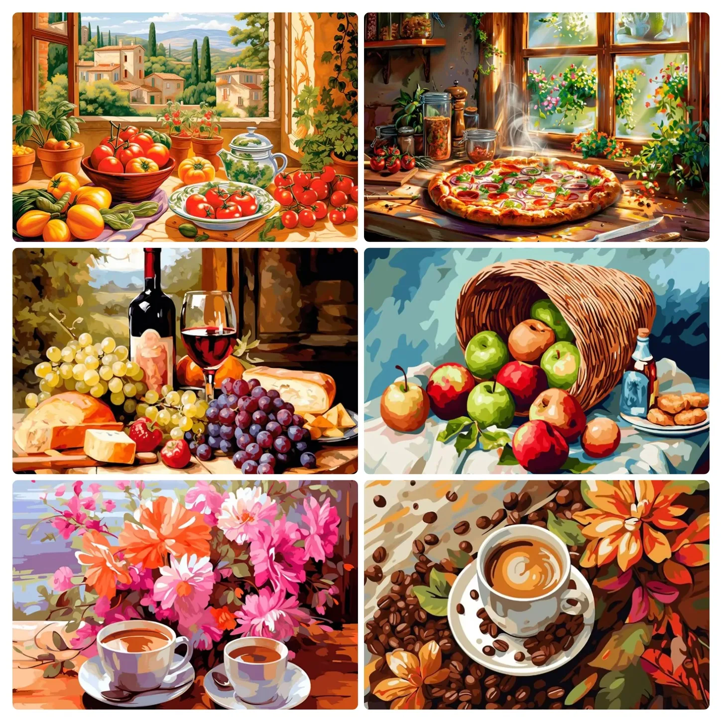 1000 Pieces Food Kitchen Landscape Jigsaw Puzzles for Adults Home Decor Games Family Fun Floor Puzzles Educational Toys