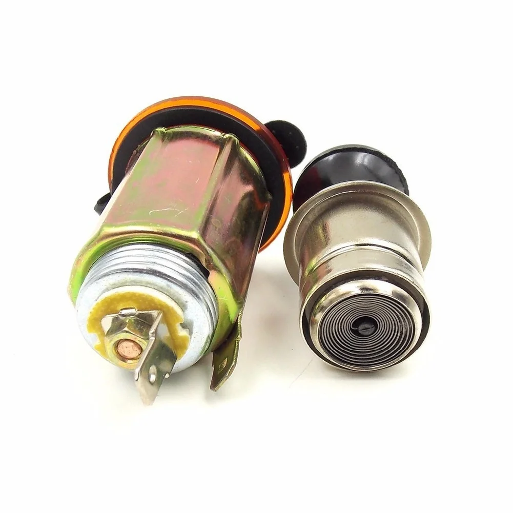 12V 24V Power Outlet Socket with Waterproof Cover for Car Motorcycle Boat RV Bus Suitable for Multiple Vehicle Types
