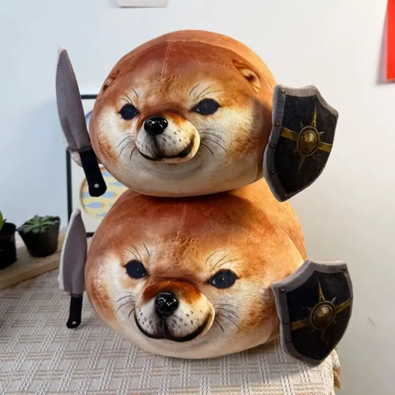 

Новая плюшевая игрушка-собака My Knife Shield Dog (какой там собаке делать что она делает) 35/45 см, забавная креативная плюшевая игрушка-щенок в стиле мем для детей, подарок ﻿