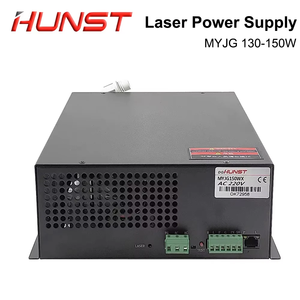 Hunst 130w CO2 Laser Power Supply MYJG130W 150W Suitable For 130~150w CO2 Engrag And Cutting Machine Glass Tube