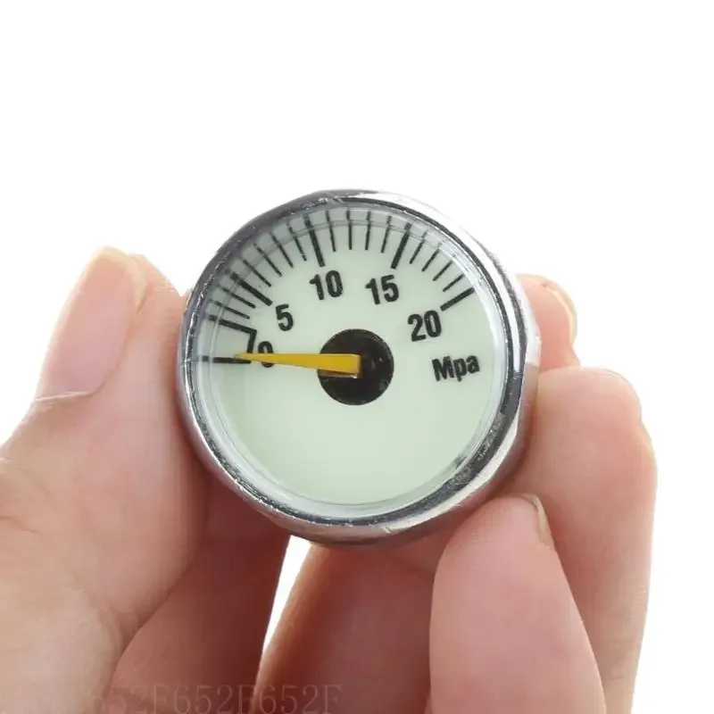 

652F M10Thread Mini Propane Tanks Gauge Level 25mm Diameter Portable Leak Detector Gas Pressure Meter with Backlit