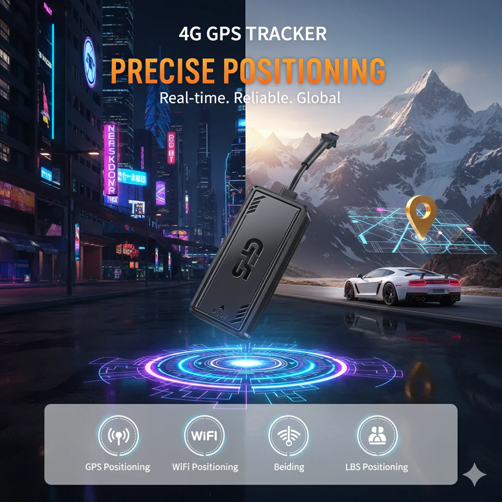 

4g Gps Tracker Vehicle Real Time Anti-Theft Device Motorcycle Car E-Bike Locator Continuous Monitoring No Charging