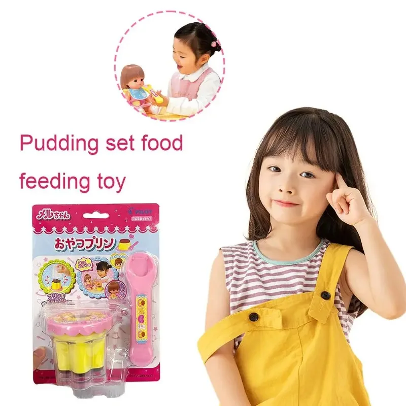 Pudding Feeding Toy  Food Feeding Desktop Ornament Cute Pink Jelly Strawberry Pudding Set Ornaments Models for Kids image 4