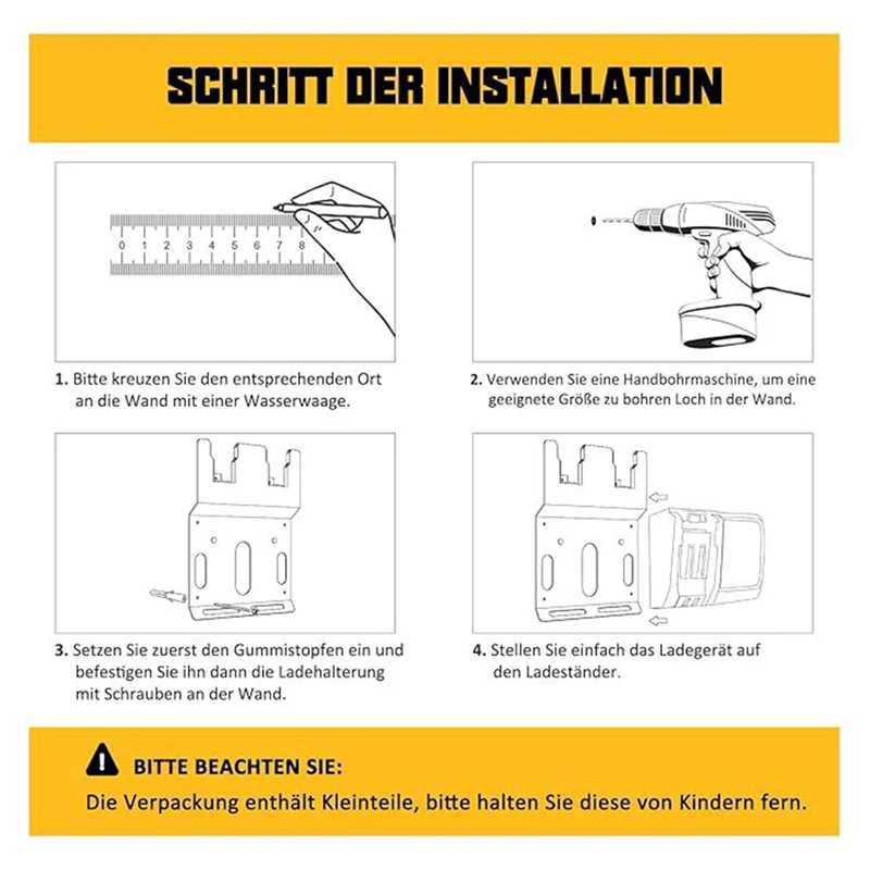 ABKI-20V 배터리 DCB115 충전기용 다기능 벽걸이 브래킷