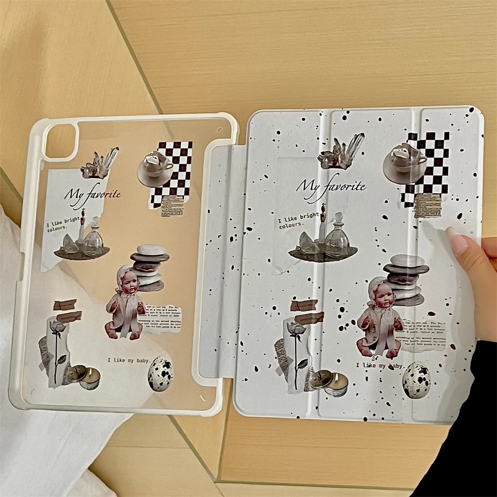 

Магнитный чехол для iPad Air 5 4 10,9 air11 дюймов A16 11th Pro11 9,7 10,2 7 8 9 10th 10.5 Mini6 7 Smart Stand Cover со слотом для карандашей